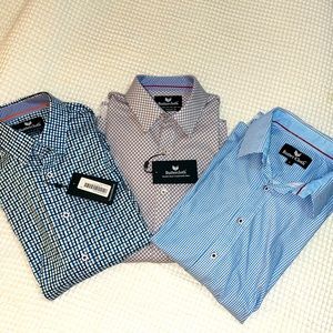 3 Set! Butter Cloth Mens Dress shirt - 2 new with tags, 1 worn once!